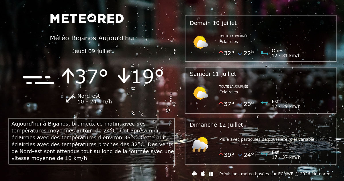 Meteo Biganos 15 Joursnull